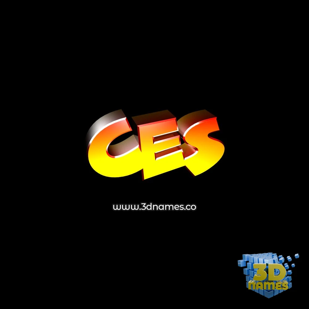 ces in Black Background style - 3D name wallpaper