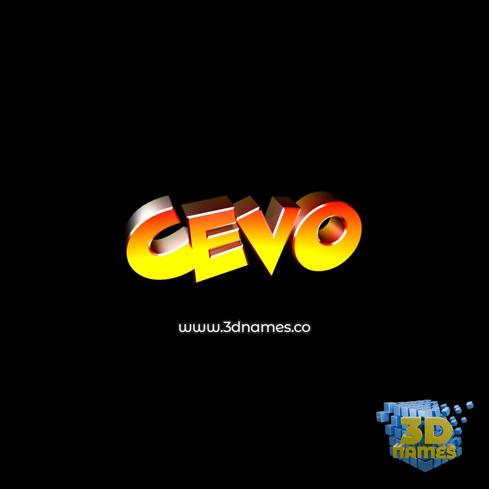 cevo in Black Background style - 3D name wallpaper