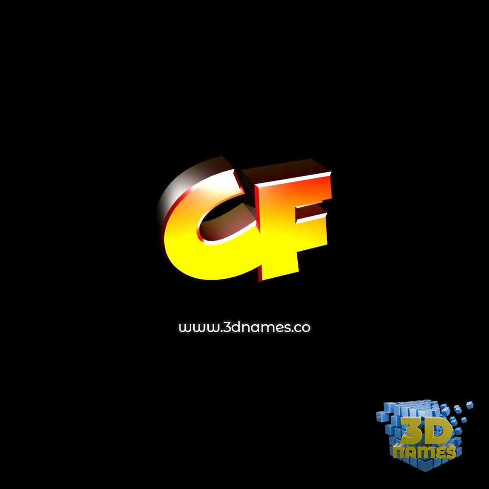 cf in Black Background style - 3D name wallpaper