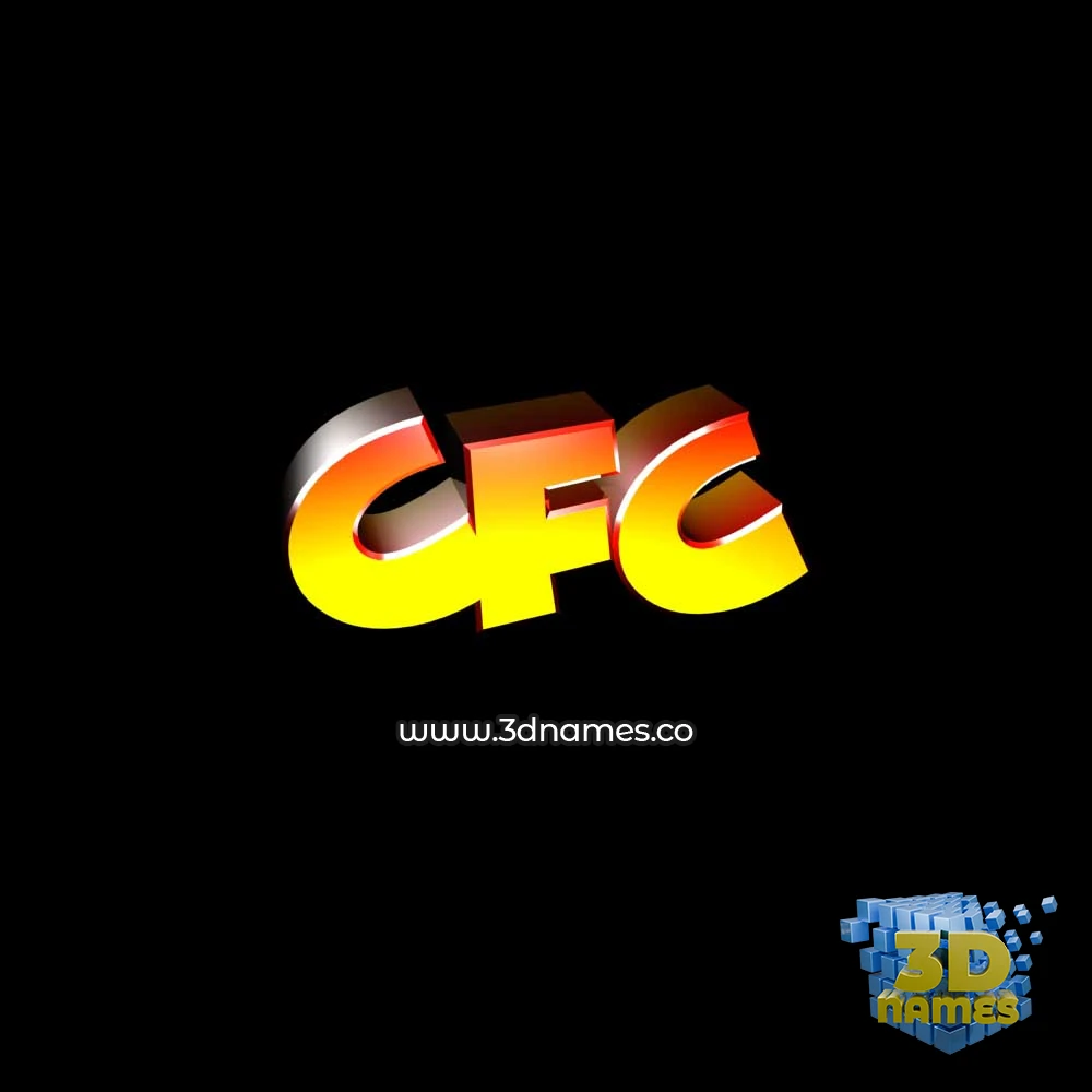 cfc in Black Background style - 3D name wallpaper