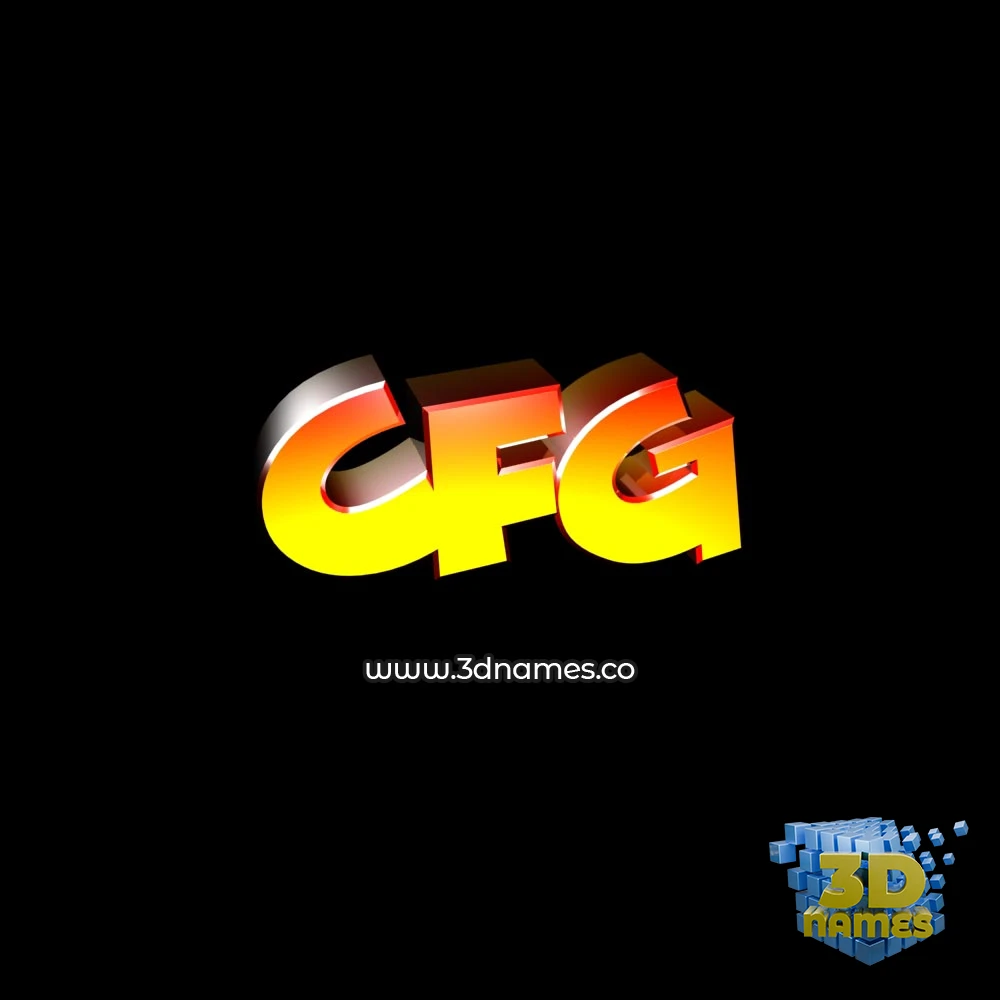 cfg in Black Background style - 3D name wallpaper