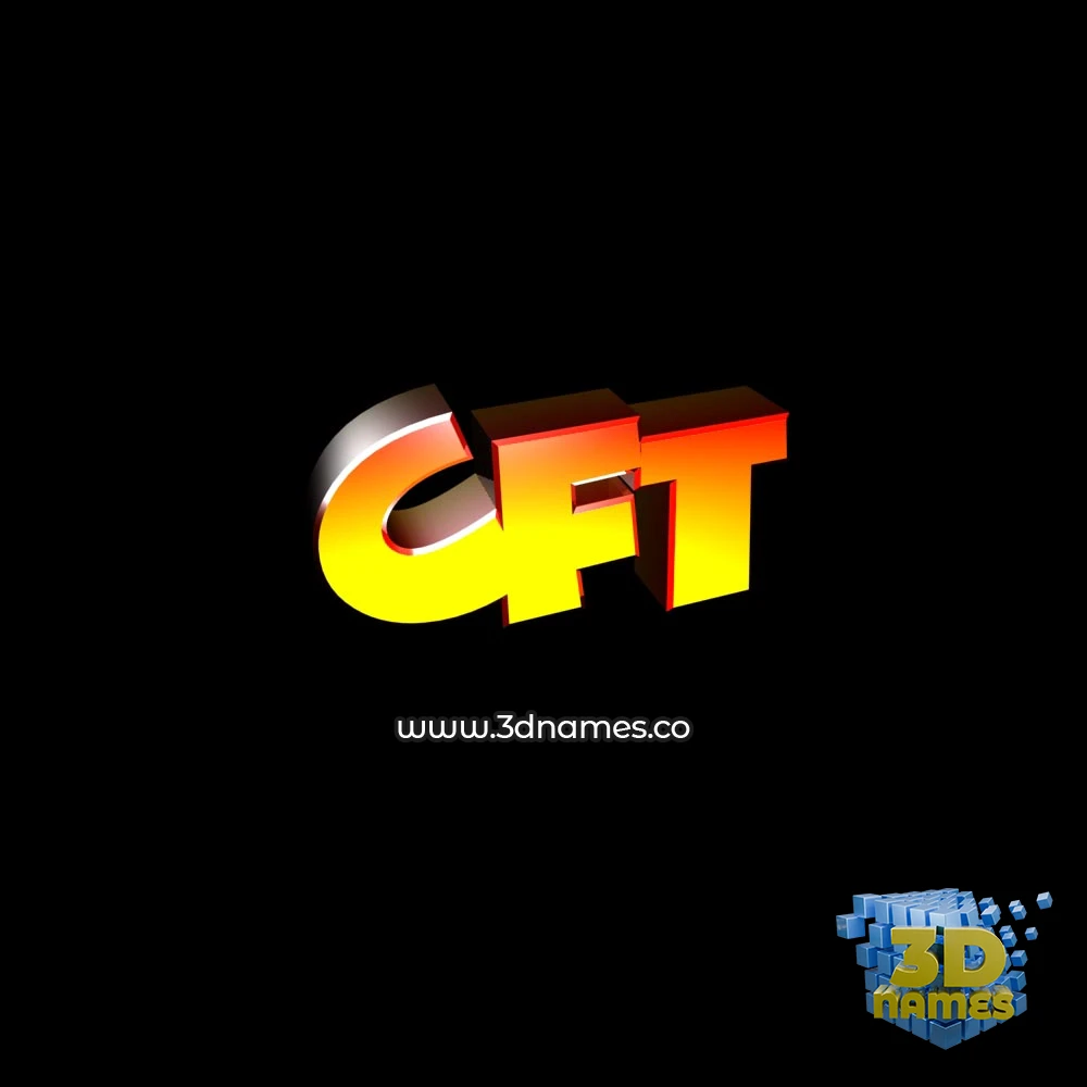cft in Black Background style - 3D name wallpaper