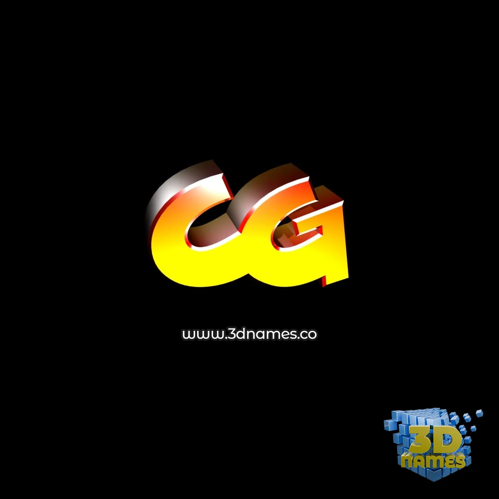 cg in Black Background style - 3D name wallpaper