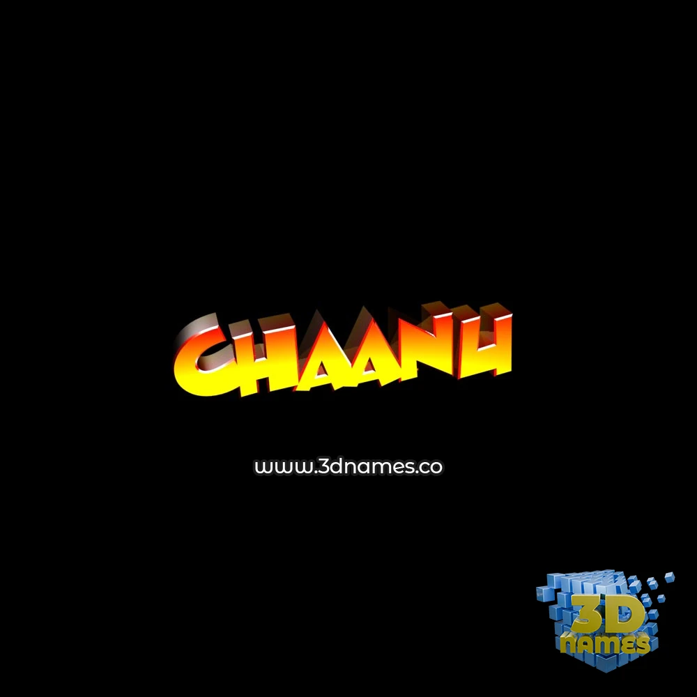 chaanu in Black Background style - 3D name wallpaper