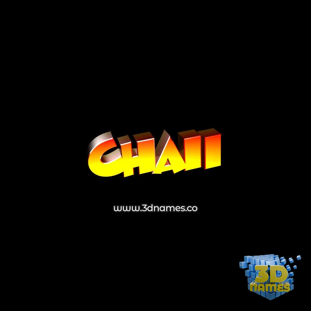 chaii in Black Background style - 3D name wallpaper