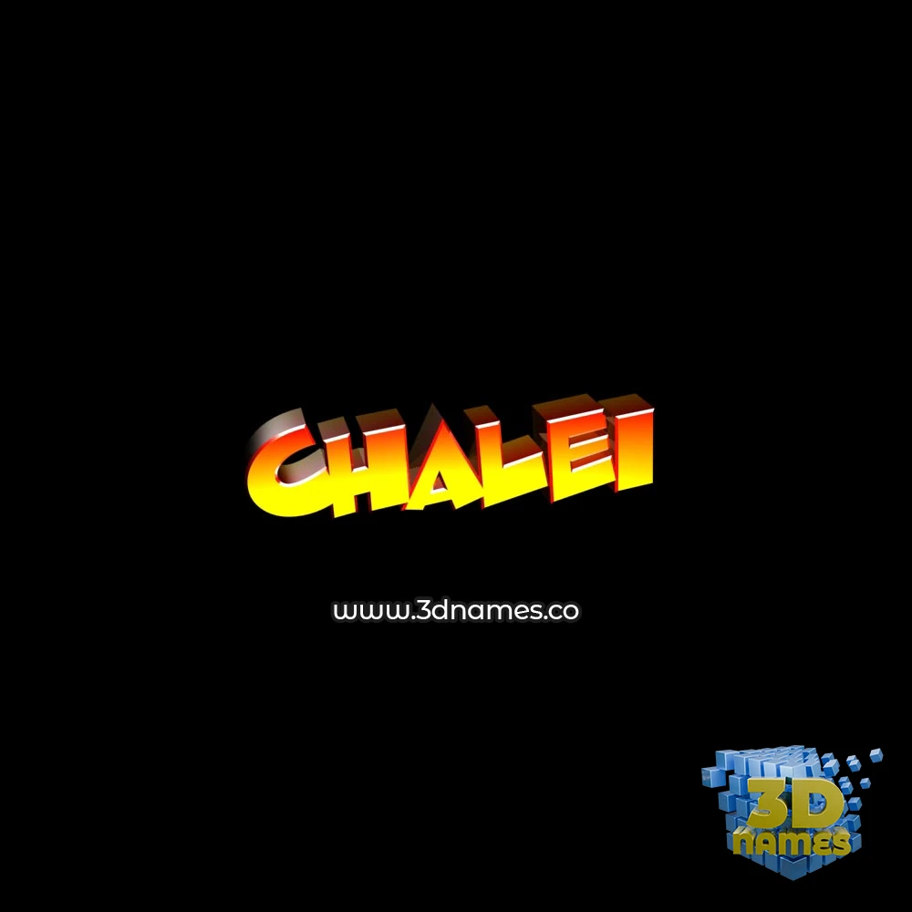 chalei in Black Background style - 3D name wallpaper