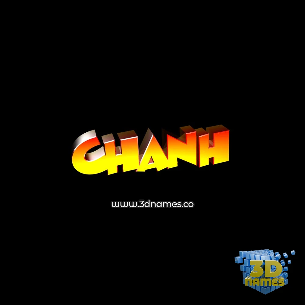 chanh in Black Background style - 3D name wallpaper