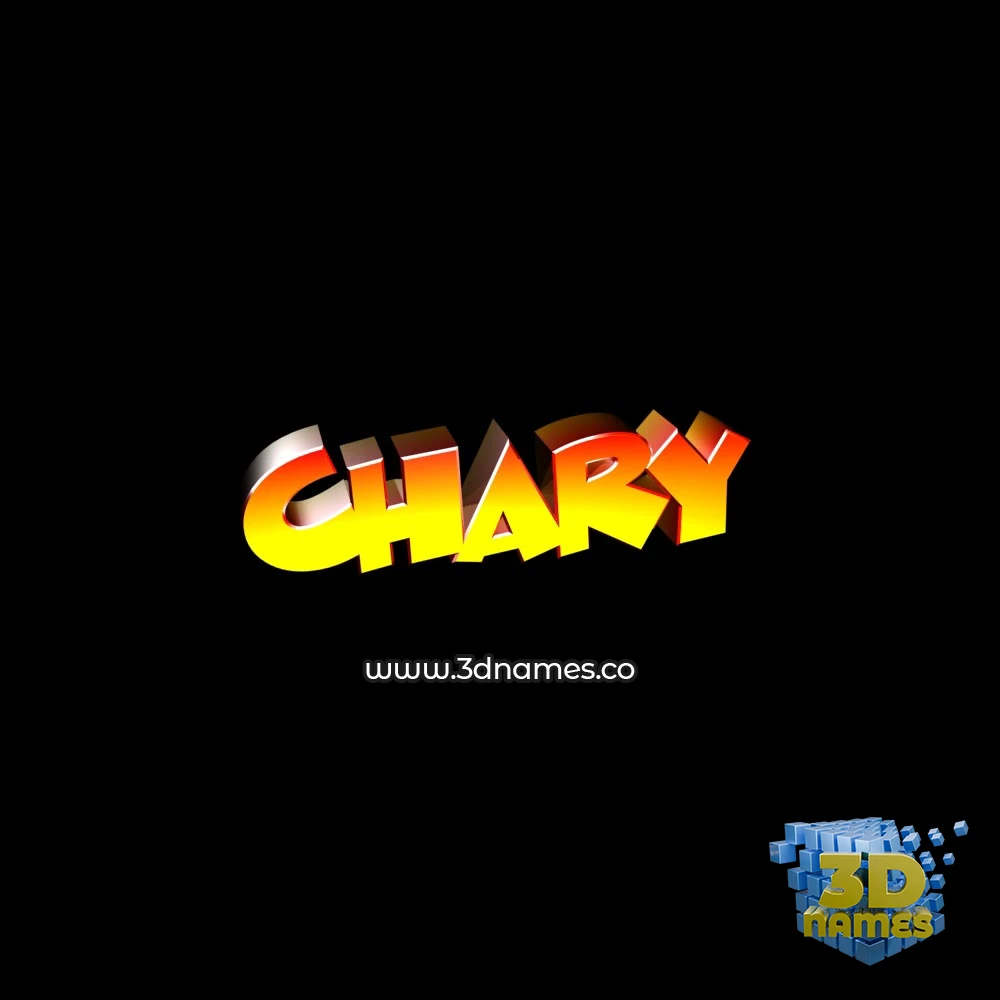 chary in Black Background style - 3D name wallpaper