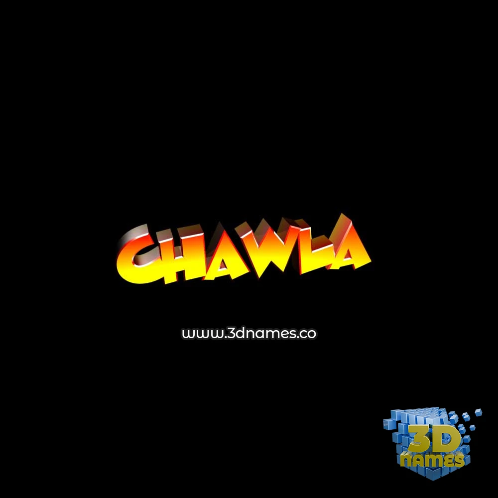 chawla in Black Background style - 3D name wallpaper