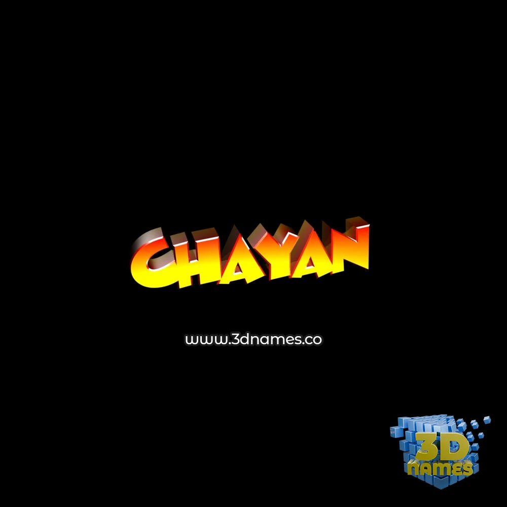 chayan in Black Background style - 3D name wallpaper