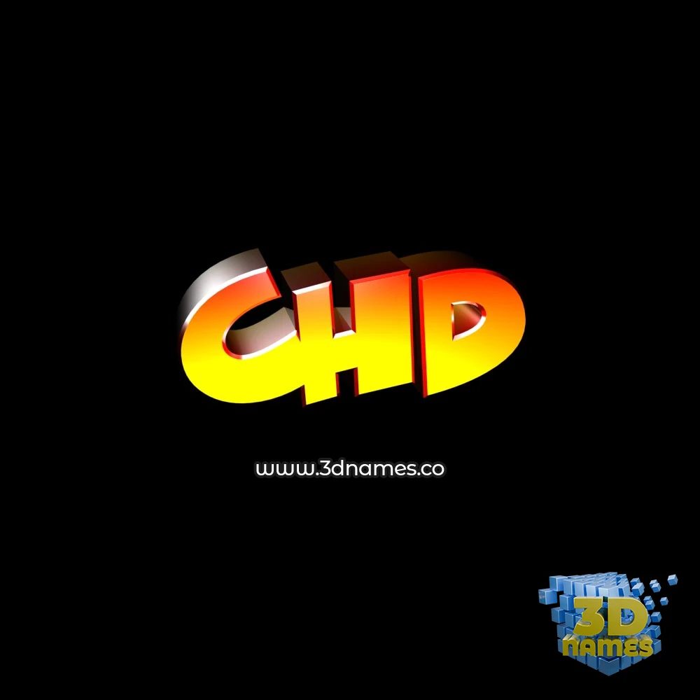 chd in Black Background style - 3D name wallpaper