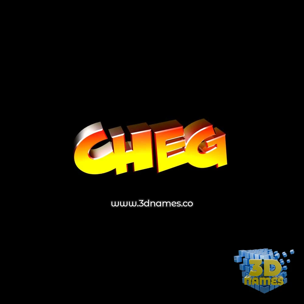 cheg in Black Background style - 3D name wallpaper