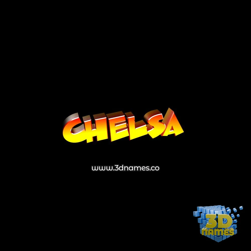 chelsa in Black Background style - 3D name wallpaper