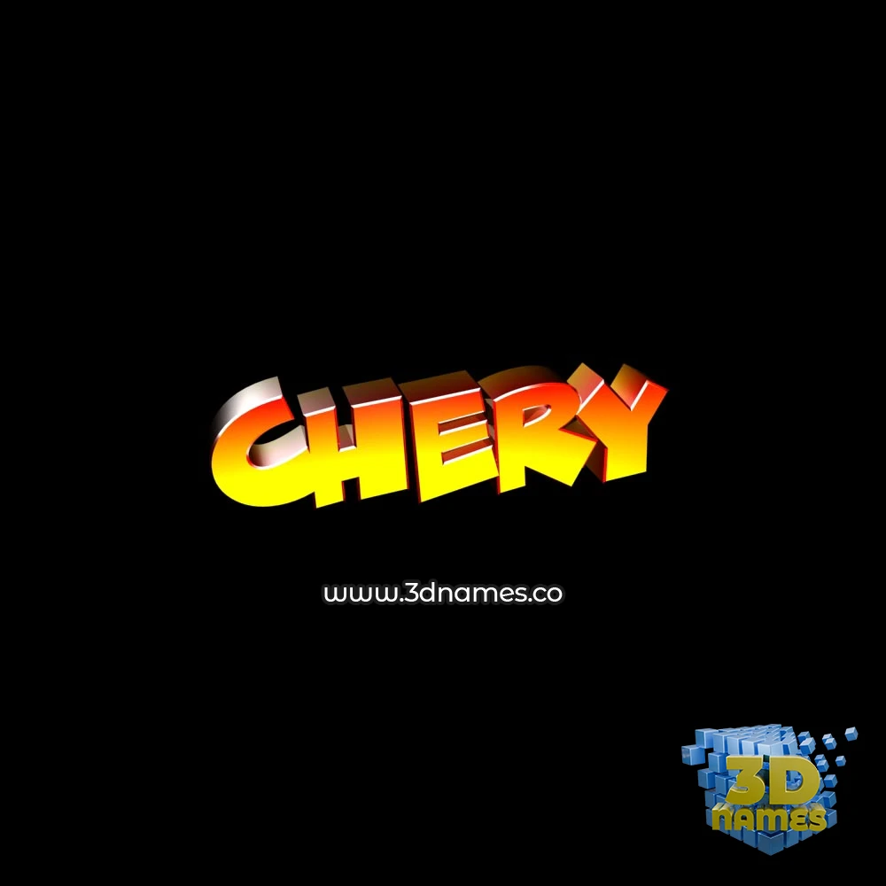 chery in Black Background style - 3D name wallpaper