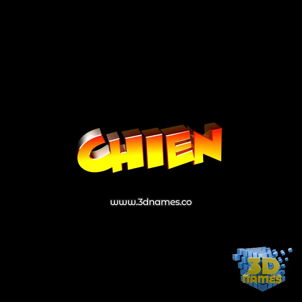 chien in Black Background style - 3D name wallpaper