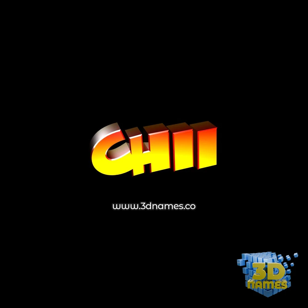 chii in Black Background style - 3D name wallpaper