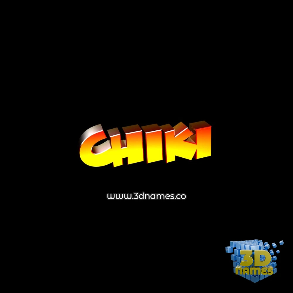chiki in Black Background style - 3D name wallpaper