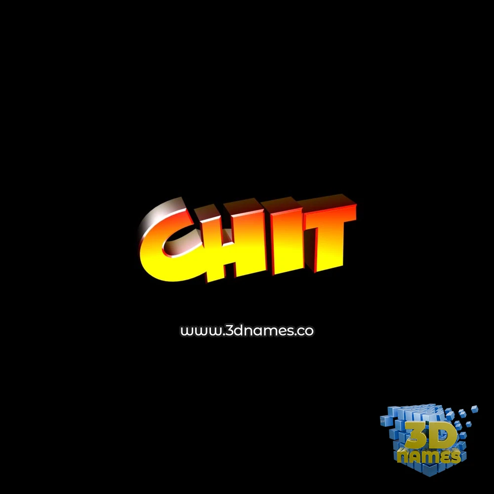 chit in Black Background style - 3D name wallpaper