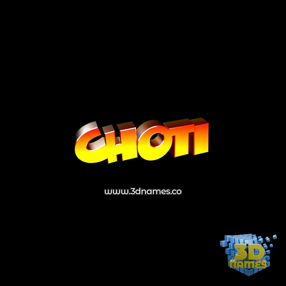 choti in Black Background style - 3D name wallpaper