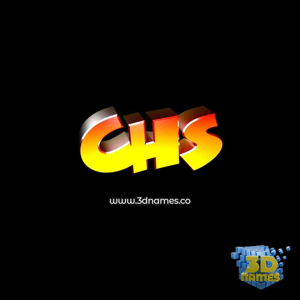 chs in Black Background style - 3D name wallpaper
