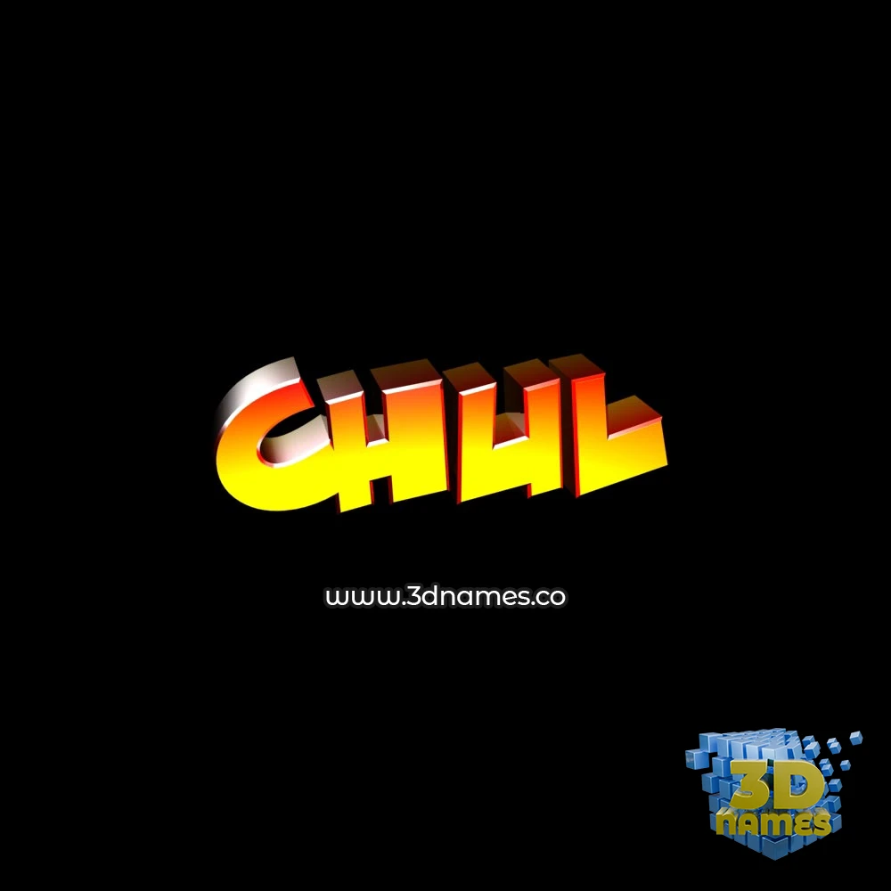 chul in Black Background style - 3D name wallpaper