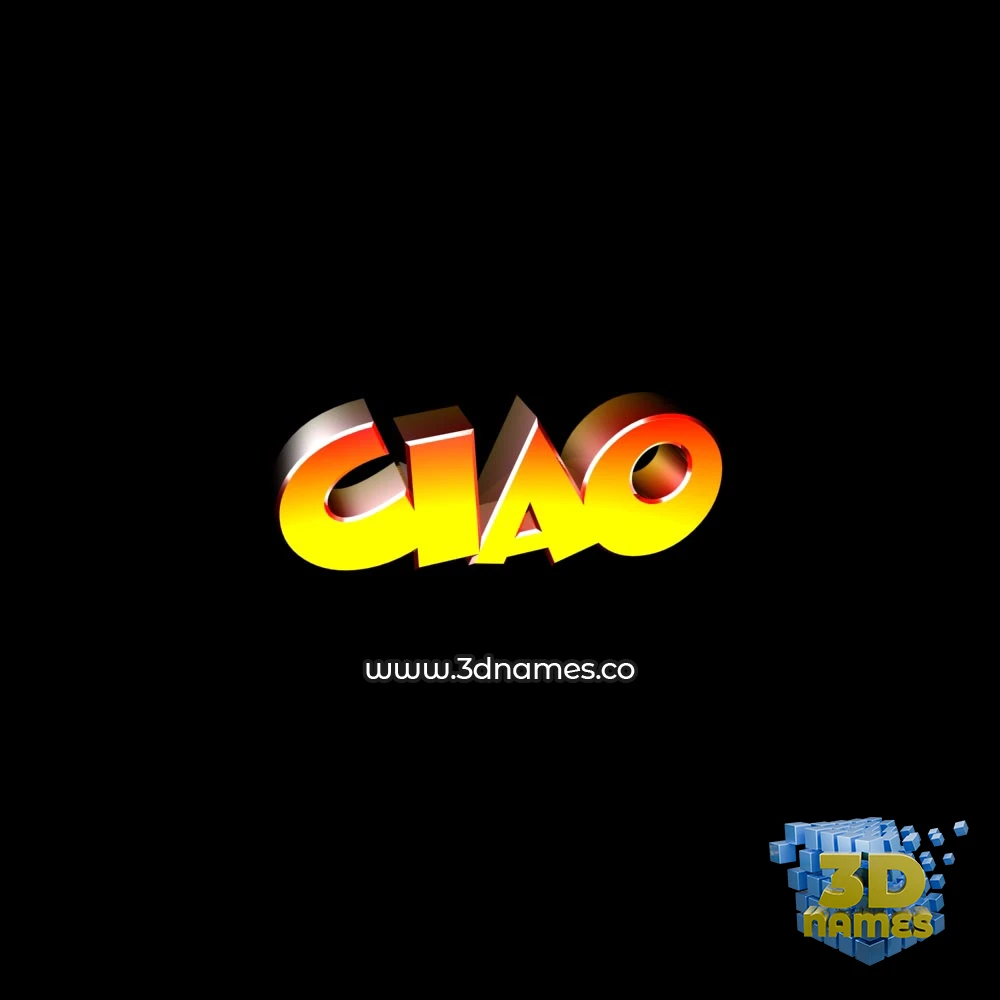 ciao in Black Background style - 3D name wallpaper
