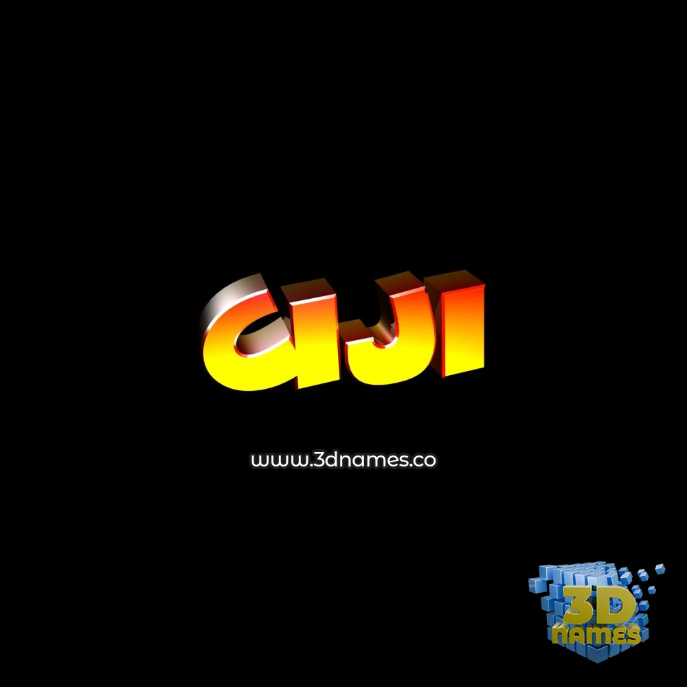ciji in Black Background style - 3D name wallpaper