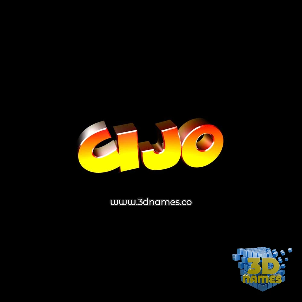 cijo in Black Background style - 3D name wallpaper