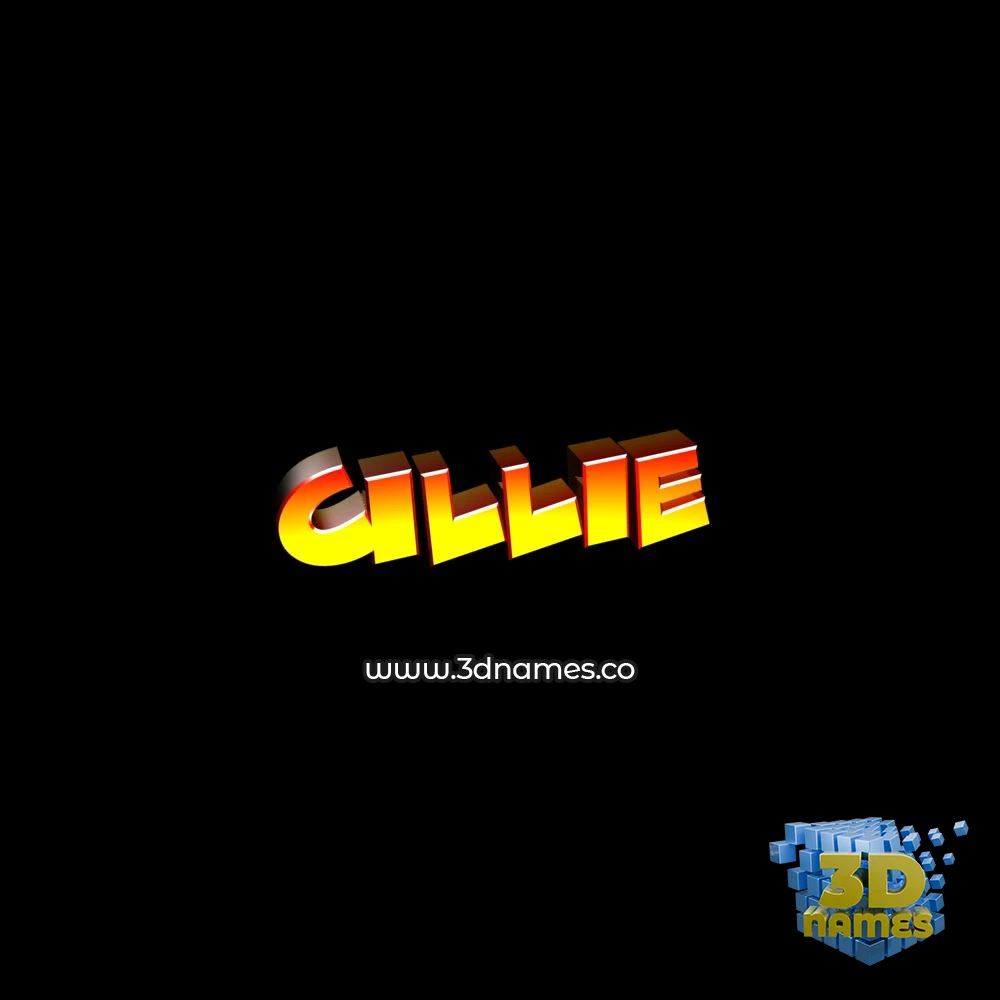 cillie in Black Background style - 3D name wallpaper