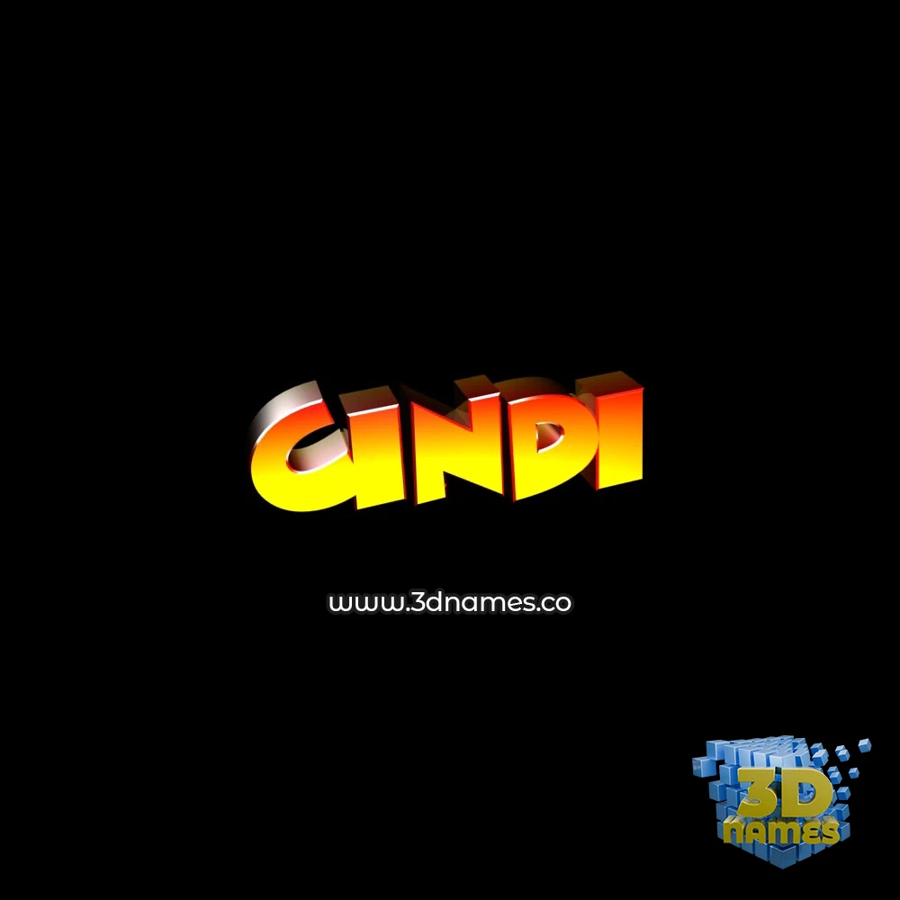 cindi in Black Background style - 3D name wallpaper