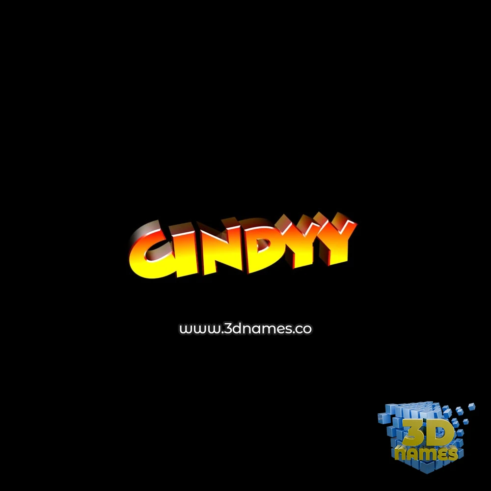 cindyy in Black Background style - 3D name wallpaper