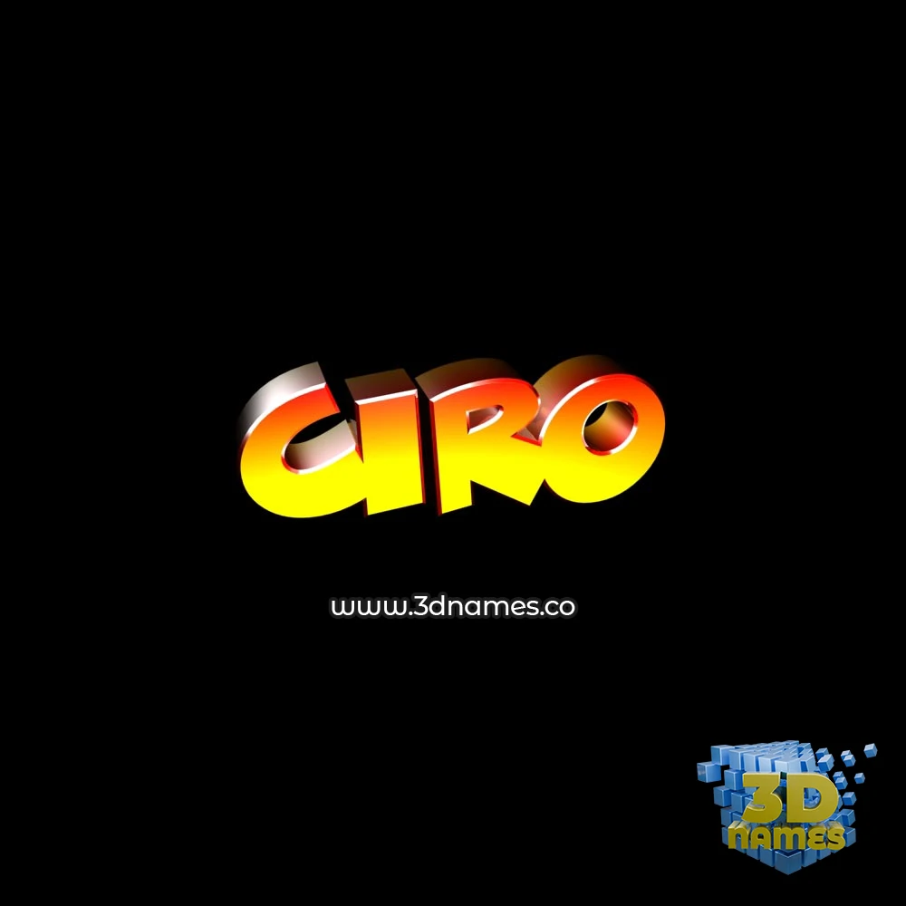 ciro in Black Background style - 3D name wallpaper