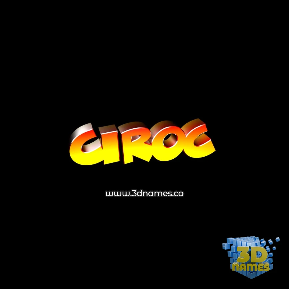 ciroc in Black Background style - 3D name wallpaper