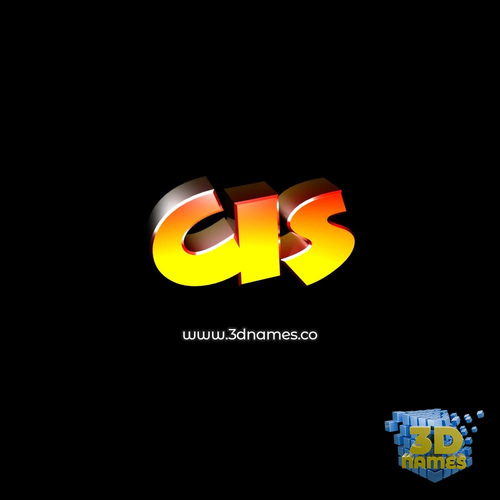 cis in Black Background style - 3D name wallpaper