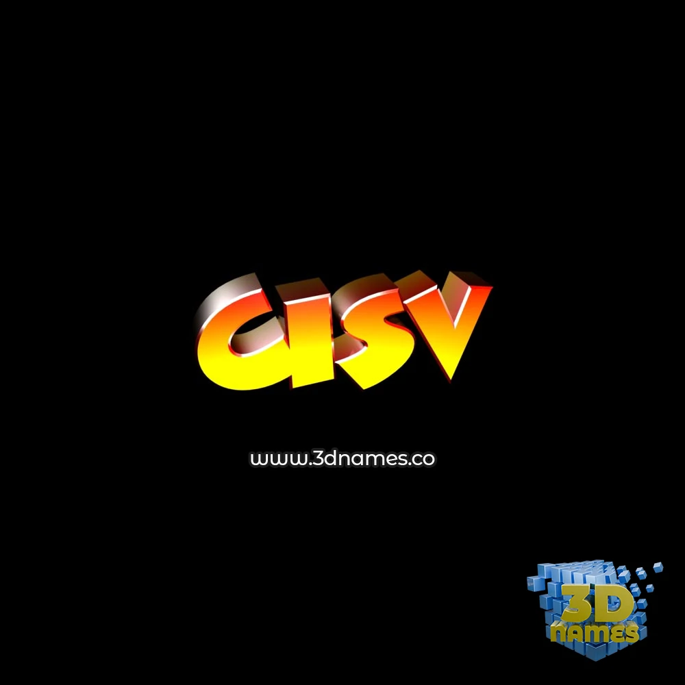 cisv in Black Background style - 3D name wallpaper
