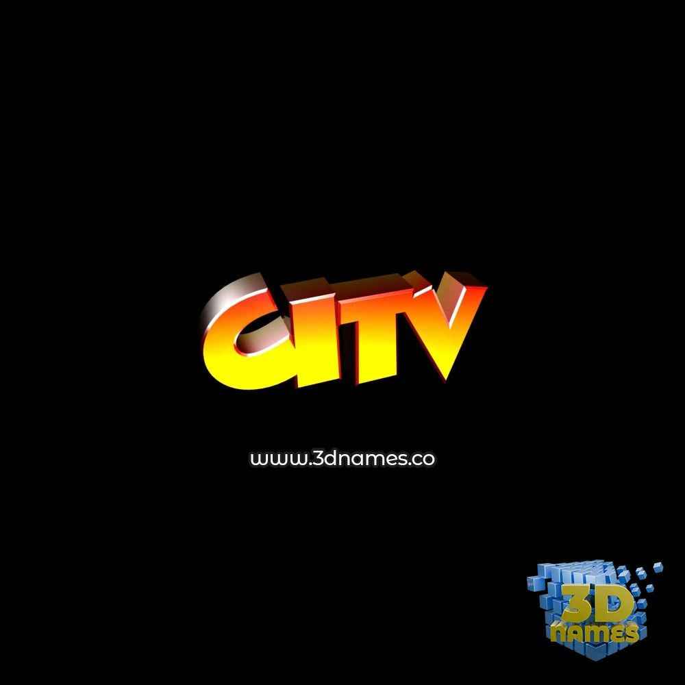 citv in Black Background style - 3D name wallpaper