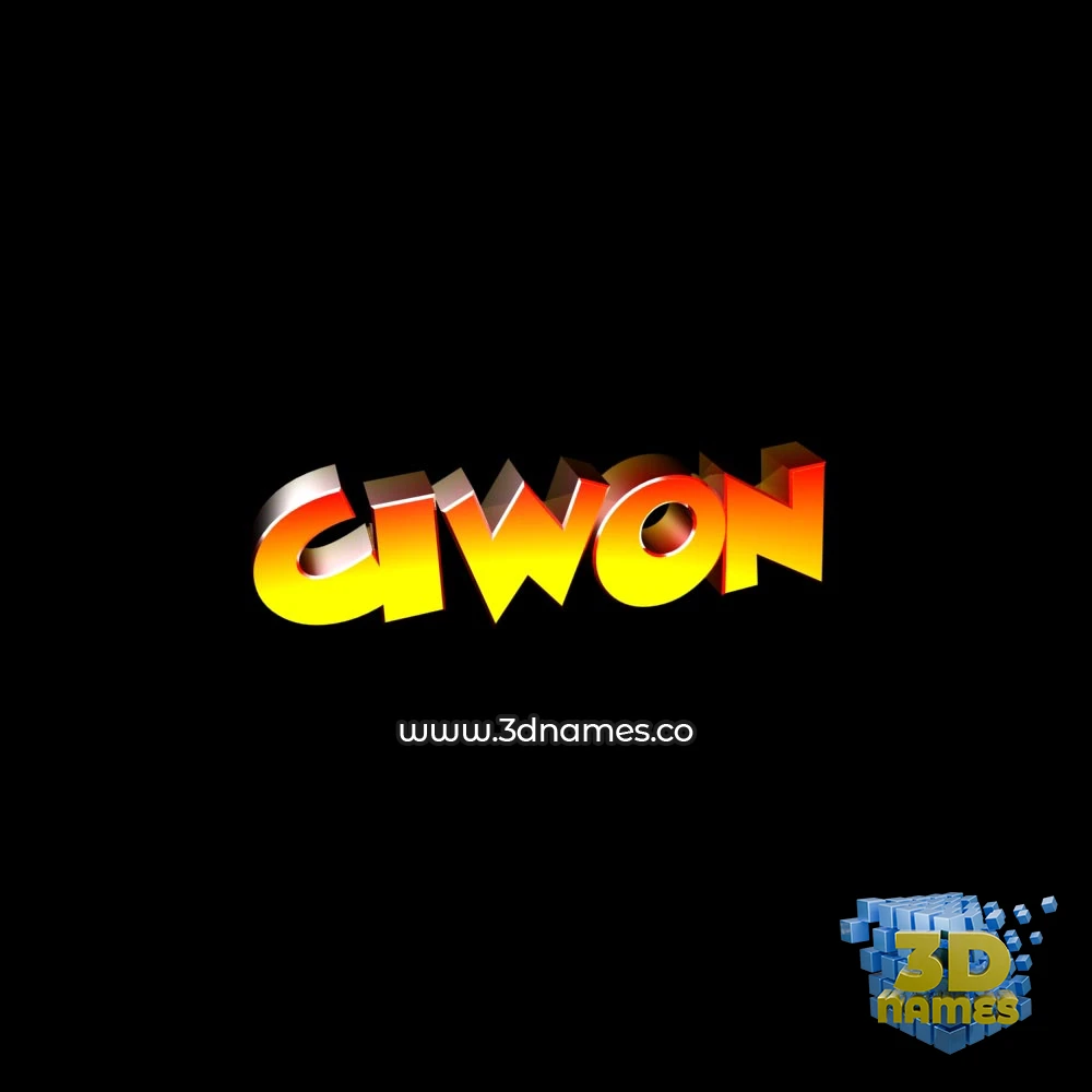 ciwon in Black Background style - 3D name wallpaper