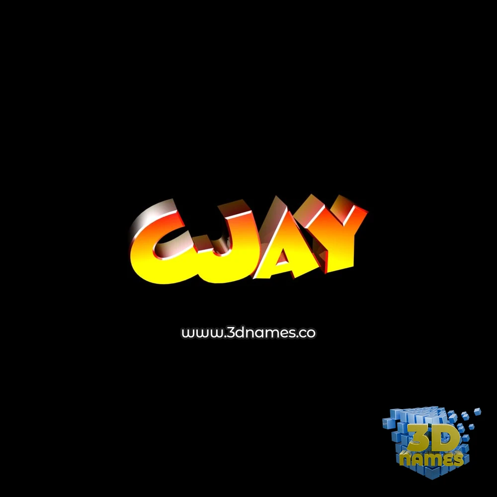 cjay in Black Background style - 3D name wallpaper