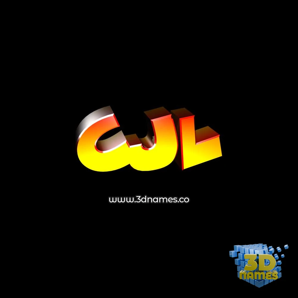 cjl in Black Background style - 3D name wallpaper