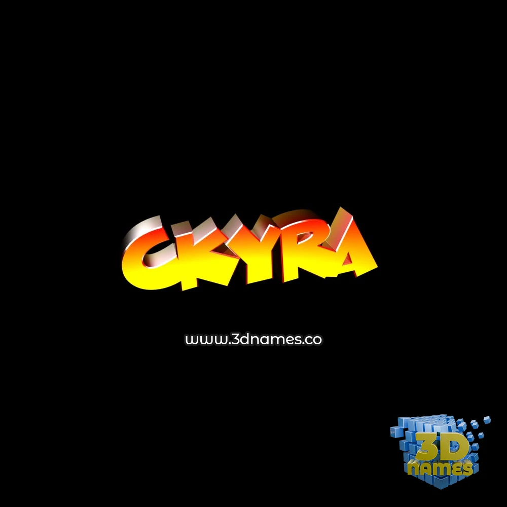 ckyra in Black Background style - 3D name wallpaper