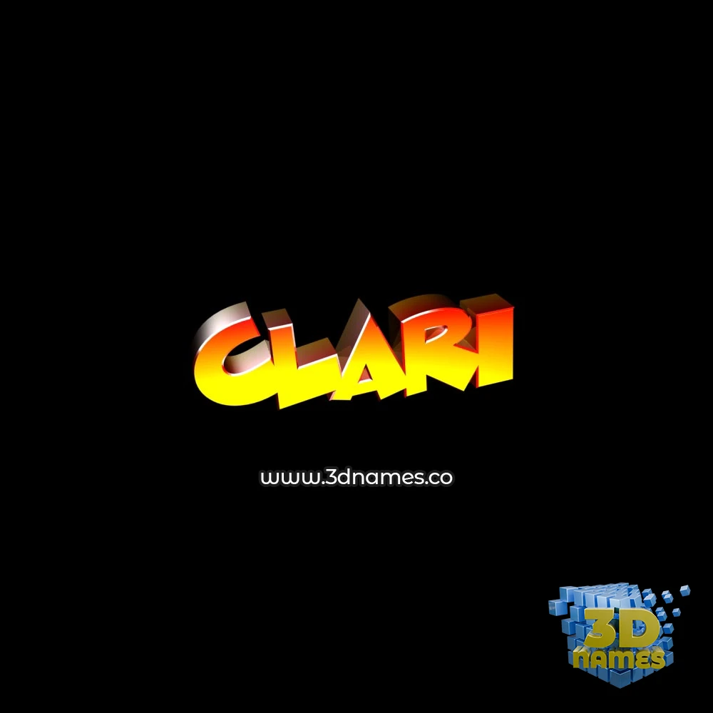 clari in Black Background style - 3D name wallpaper