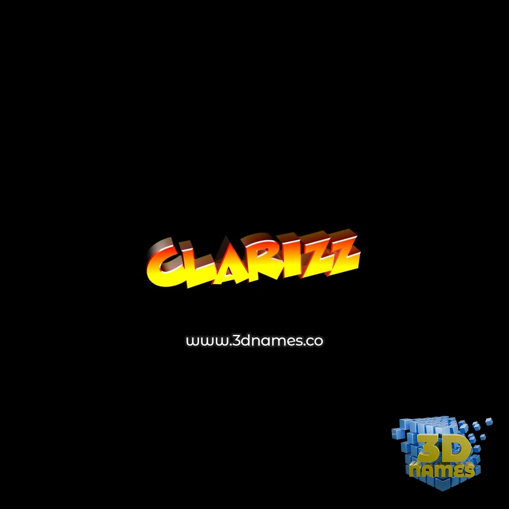clarizz in Black Background style - 3D name wallpaper