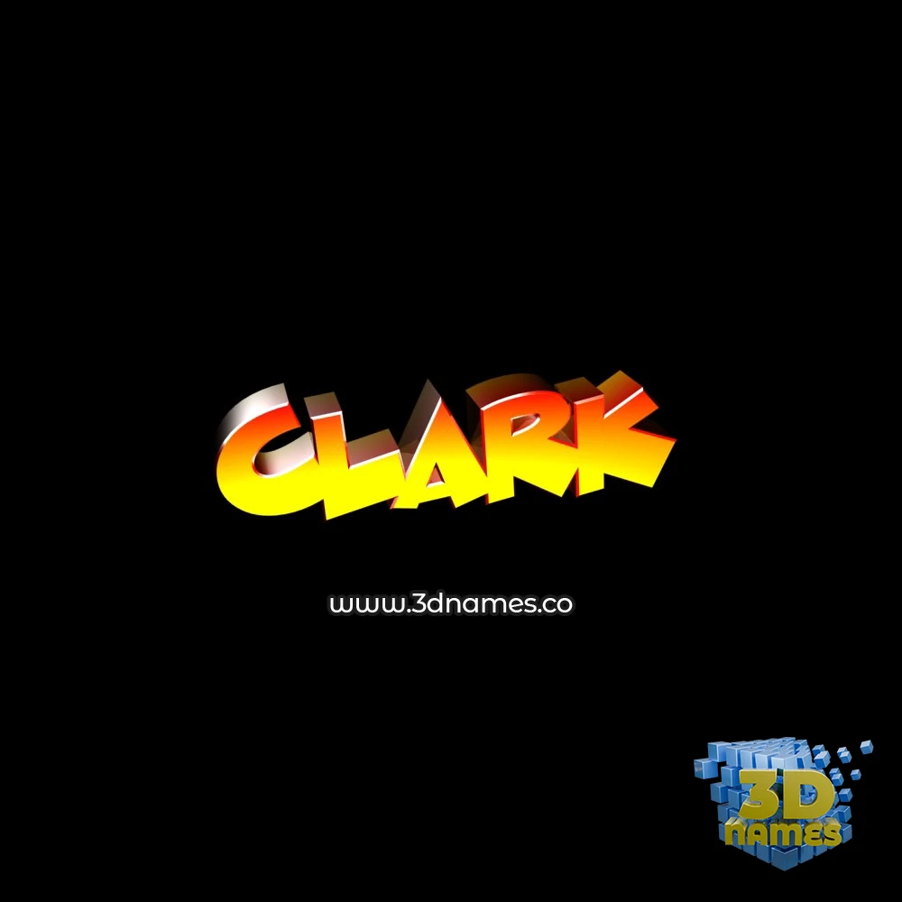clark in Black Background style - 3D name wallpaper