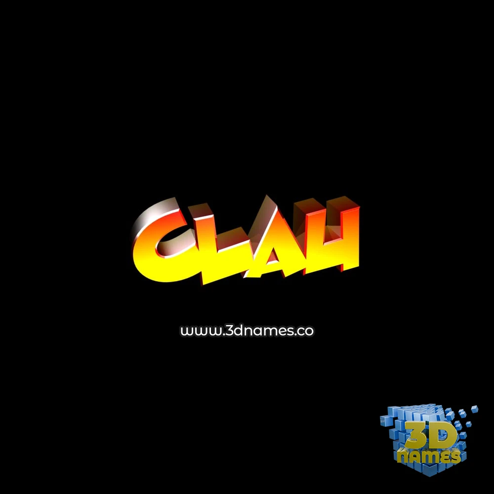 clau in Black Background style - 3D name wallpaper