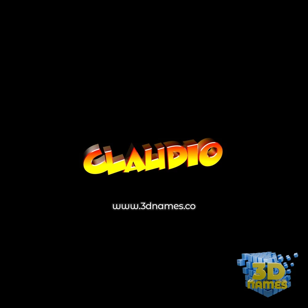 claudio in Black Background style - 3D name wallpaper