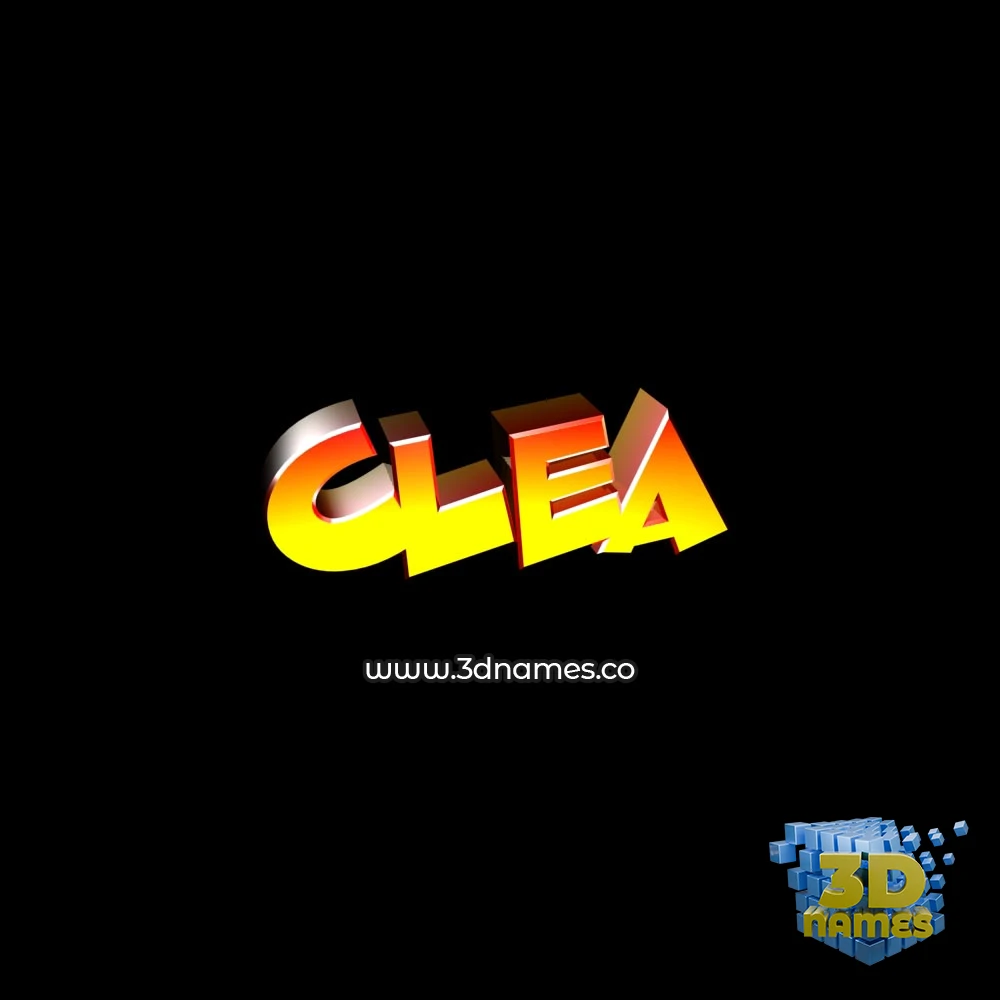 clea in Black Background style - 3D name wallpaper