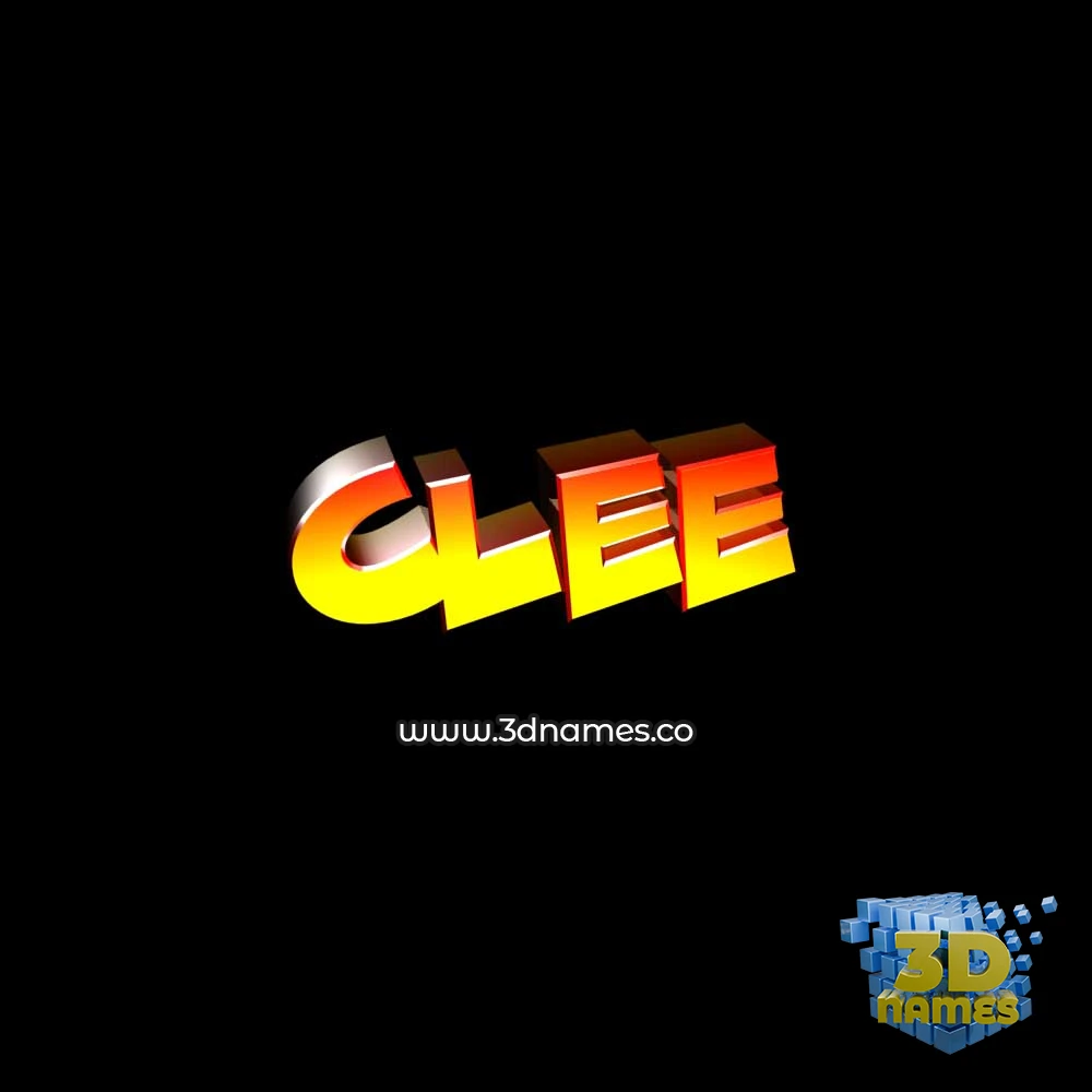 clee in Black Background style - 3D name wallpaper