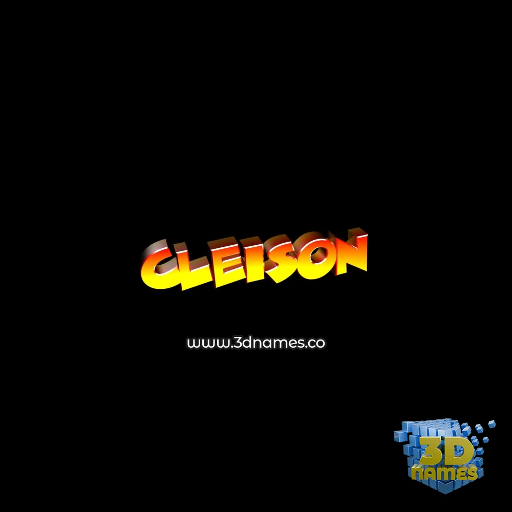 cleison in Black Background style - 3D name wallpaper