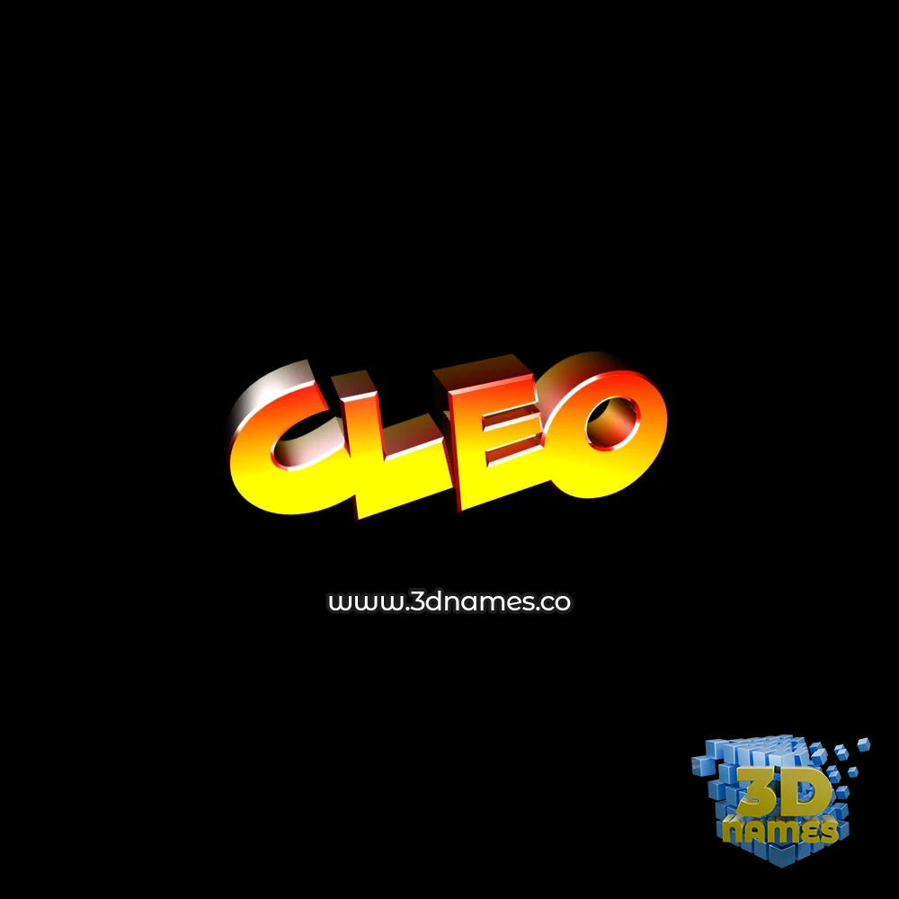 cleo in Black Background style - 3D name wallpaper