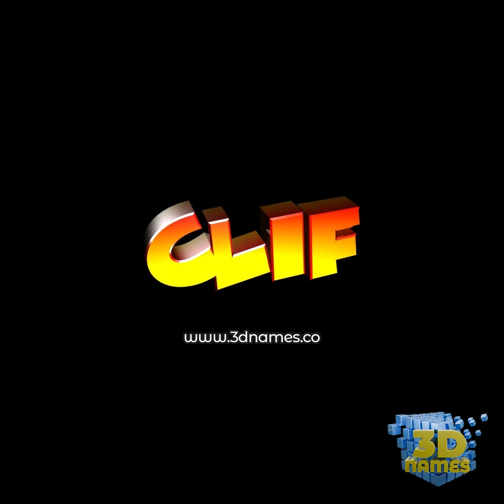 clif in Black Background style - 3D name wallpaper